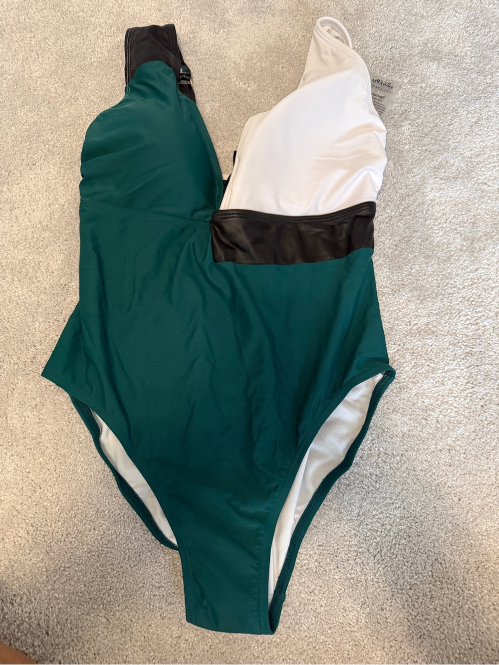 GabiFresh x Swimsuits for all one-piece swimsuit in teal, white & black